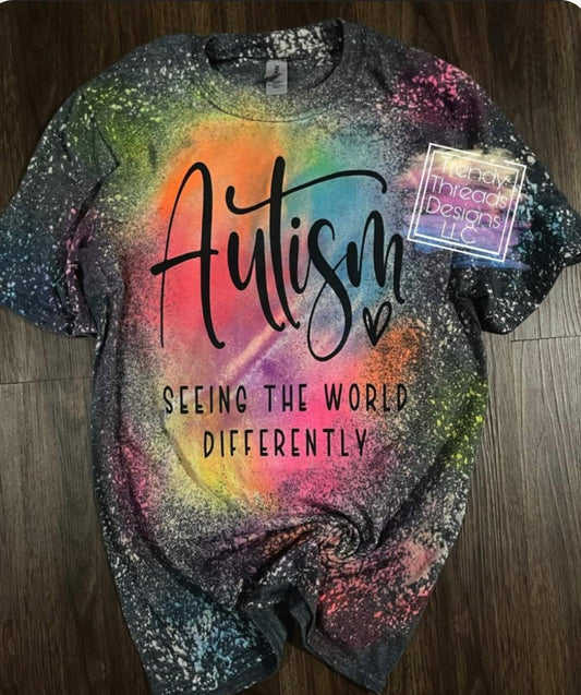 Autism Seeing the World Differently Hand Dyed Hoodie