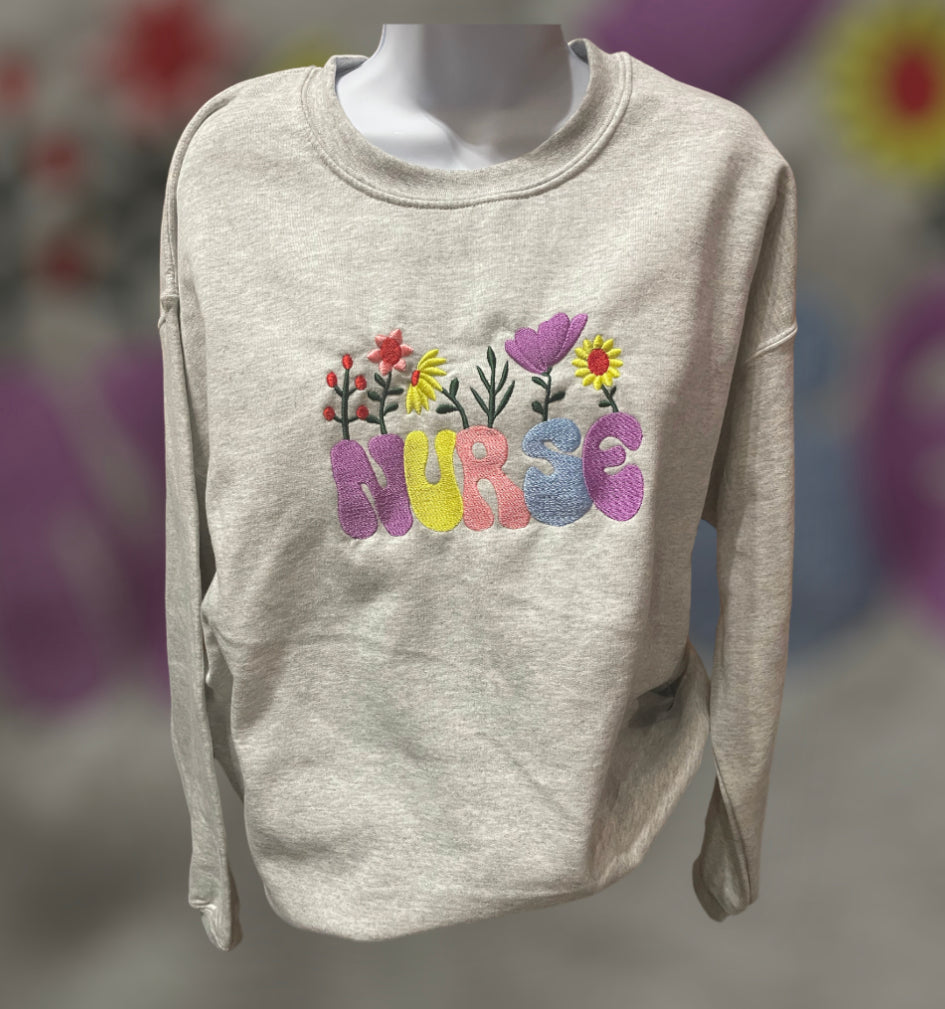 Nurse Embroidered Sweatshirt