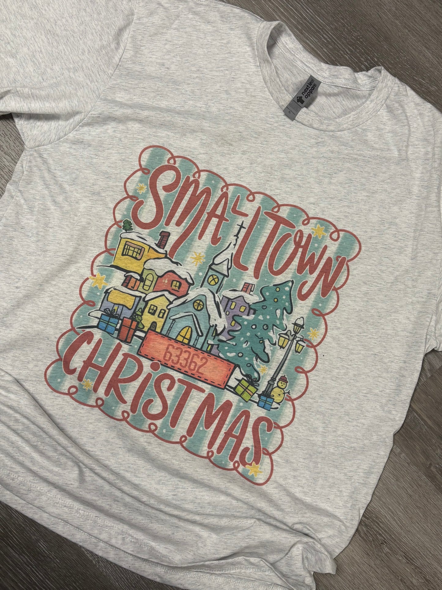 Small Town Christmas Postage Stamp Shirt
