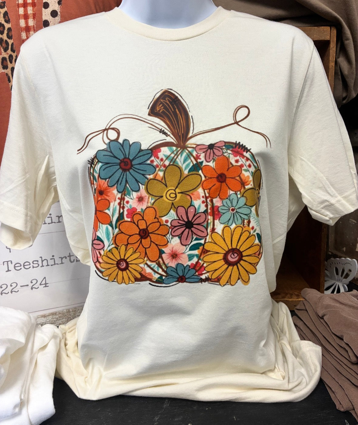 Floral Pumpkin Shirt