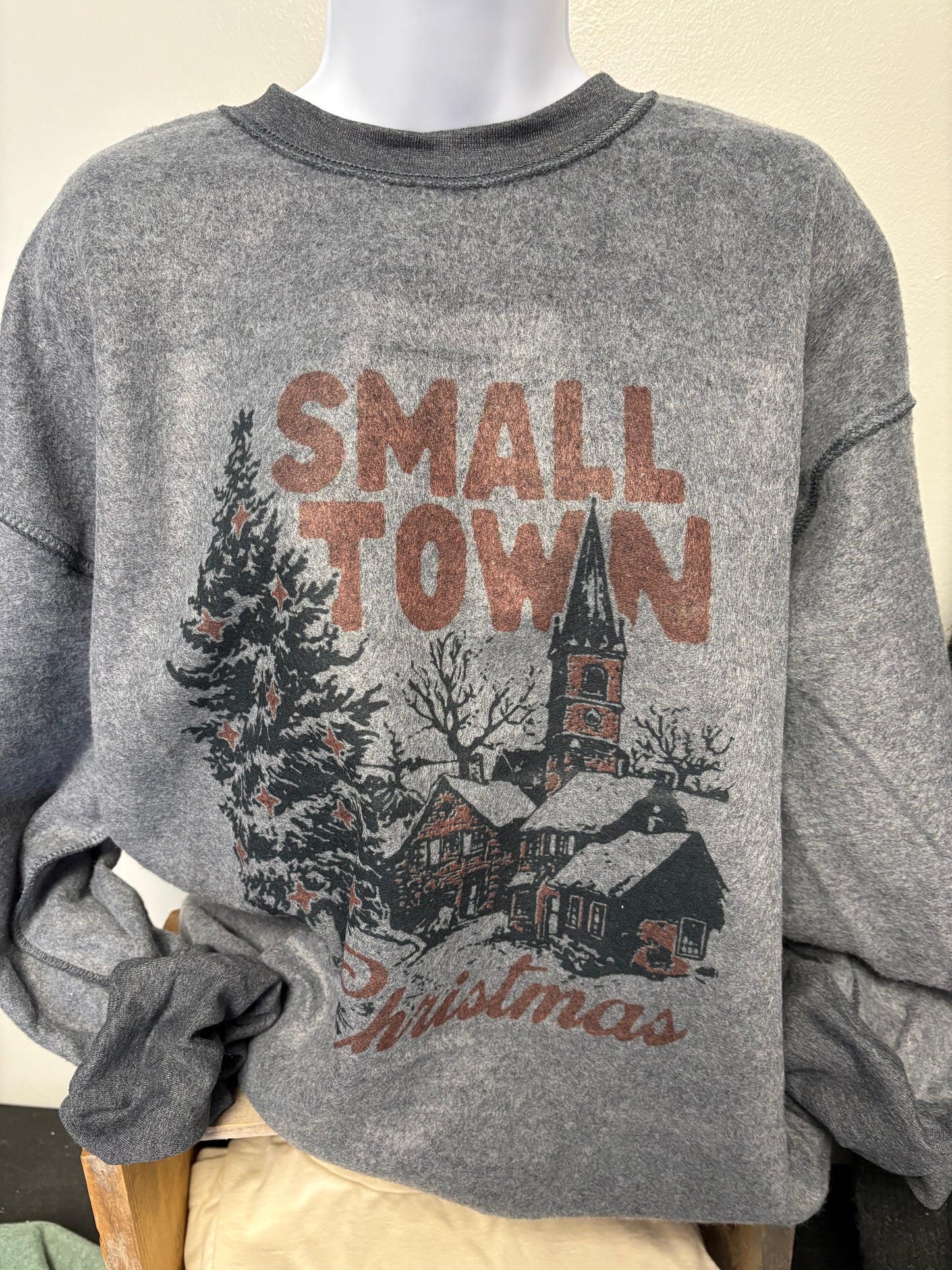 Inside Out Small Town Christmas Sweatshirt