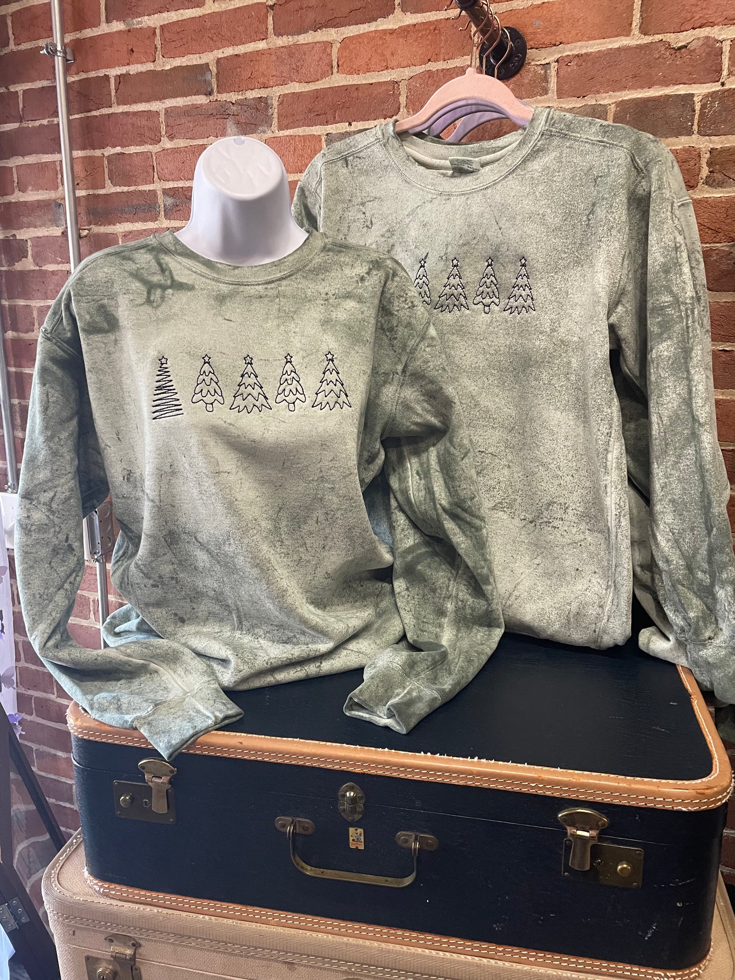 Embroidered Trees Sweatshirt