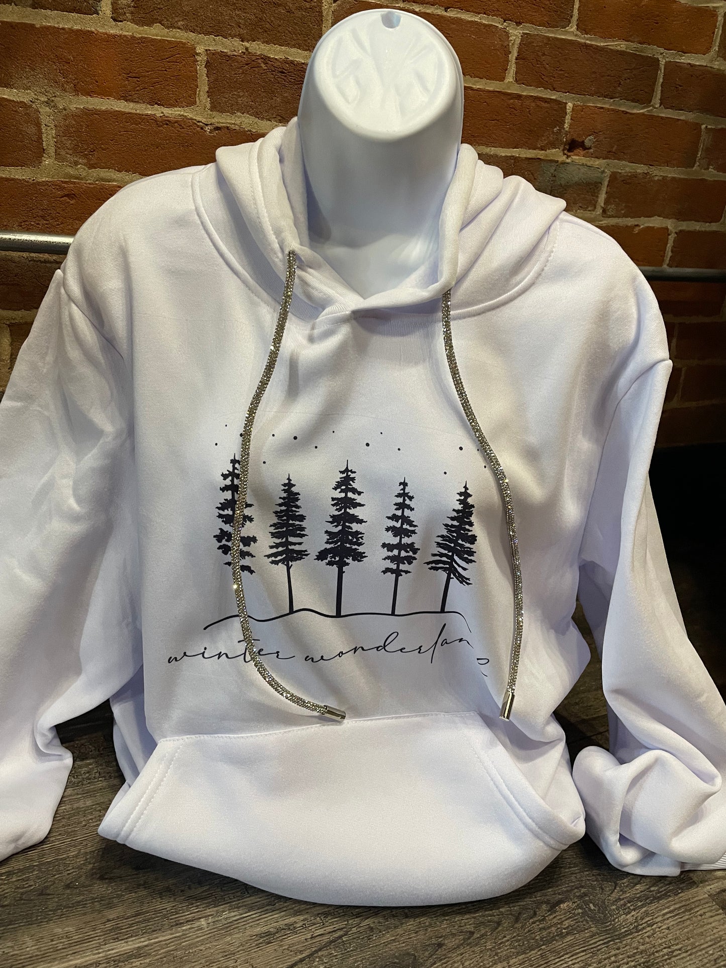 Winter Wonderland Silver Rhinestone Hoodie