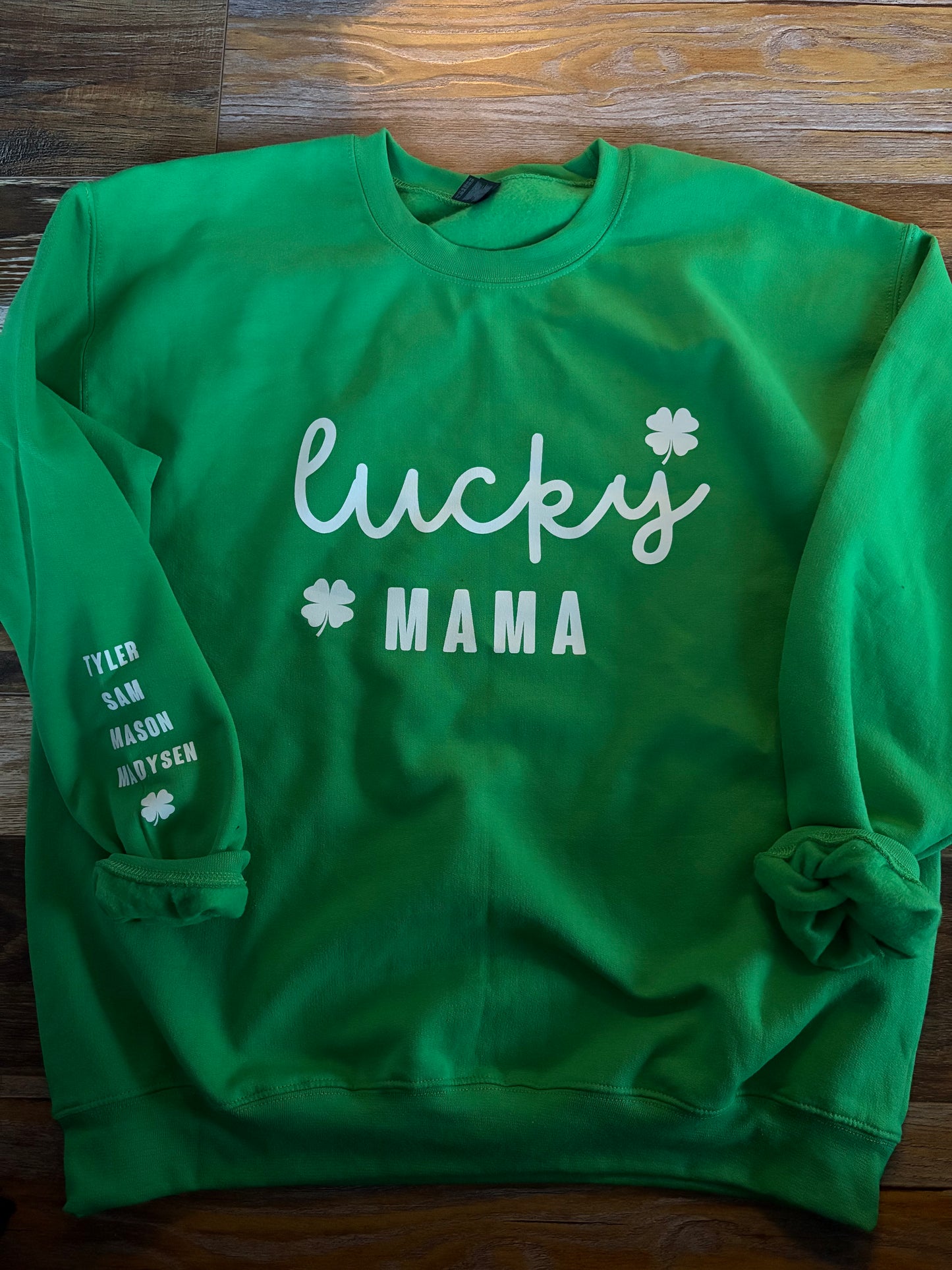 Lucky Mama Shirt (with names on sleeve)