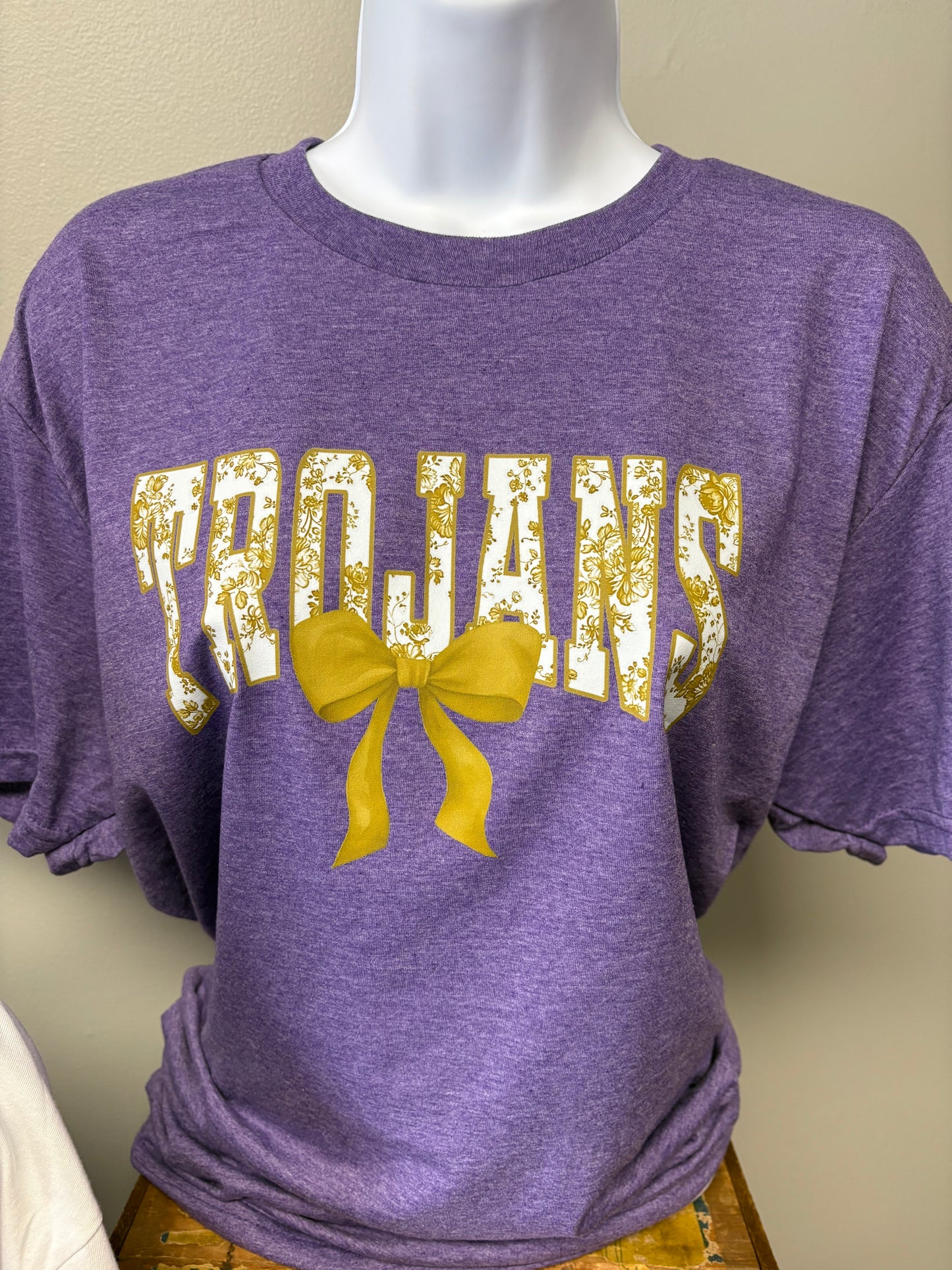 Trojans Gold Coquette Bow Shirt