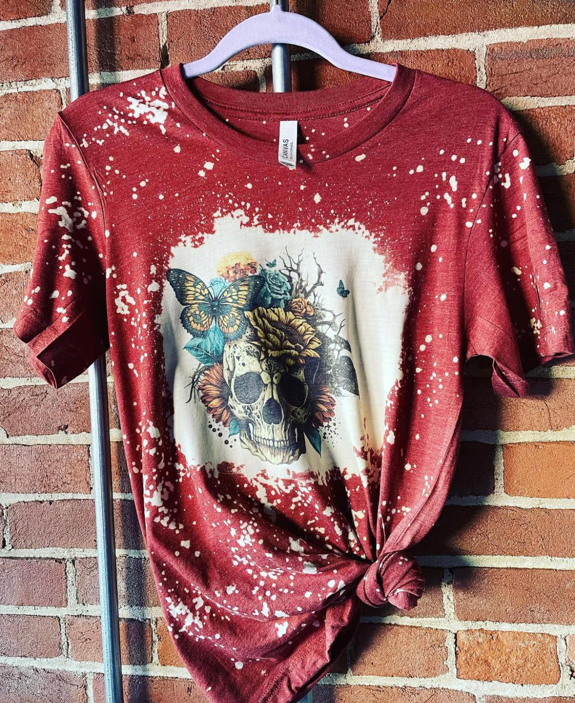 Butterfly Bleached Skull Teeshirt