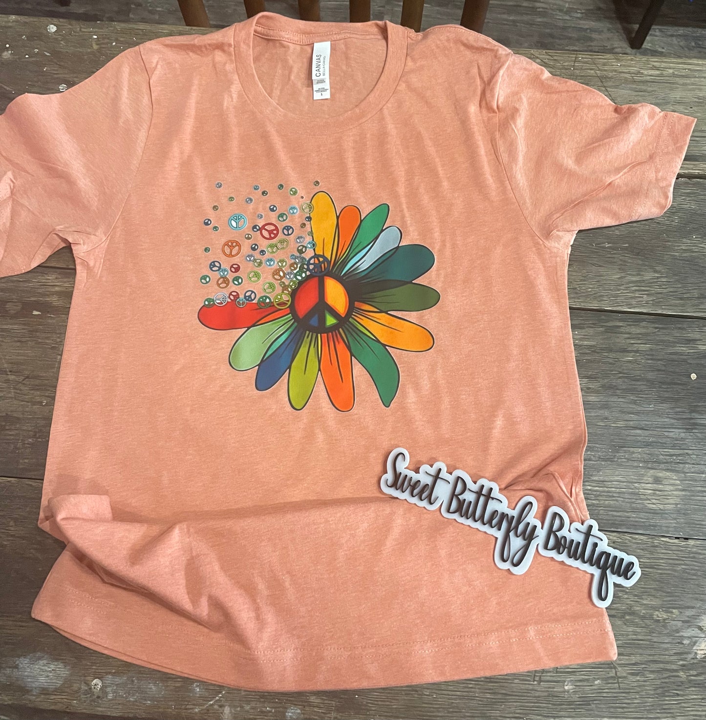 Sunflower Peace Sign Teeshirt