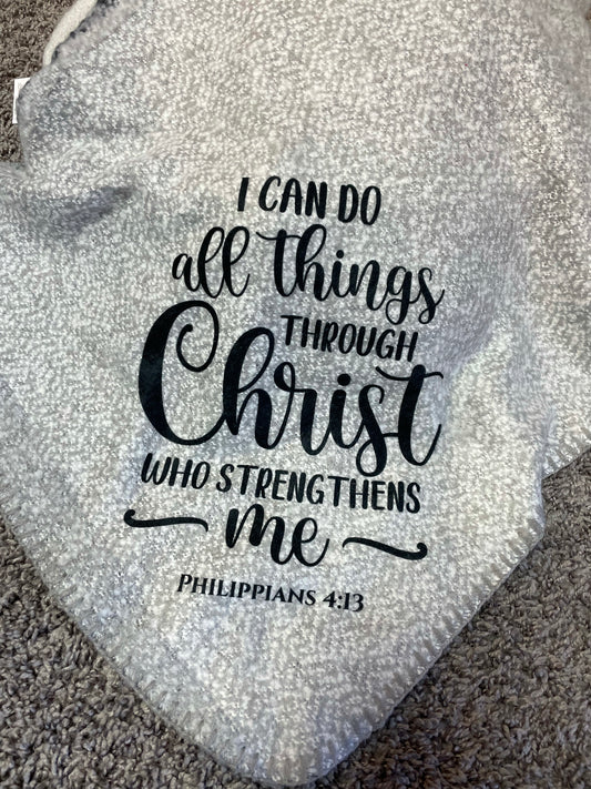 I Can Do All Things Through Christ Who Strengthens Me Throw Blanket