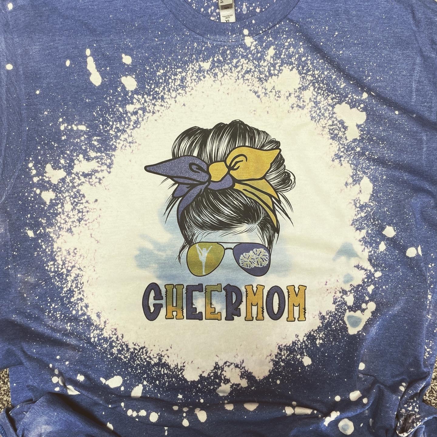 Cheer Mom (Blue and Gold) Teeshirt