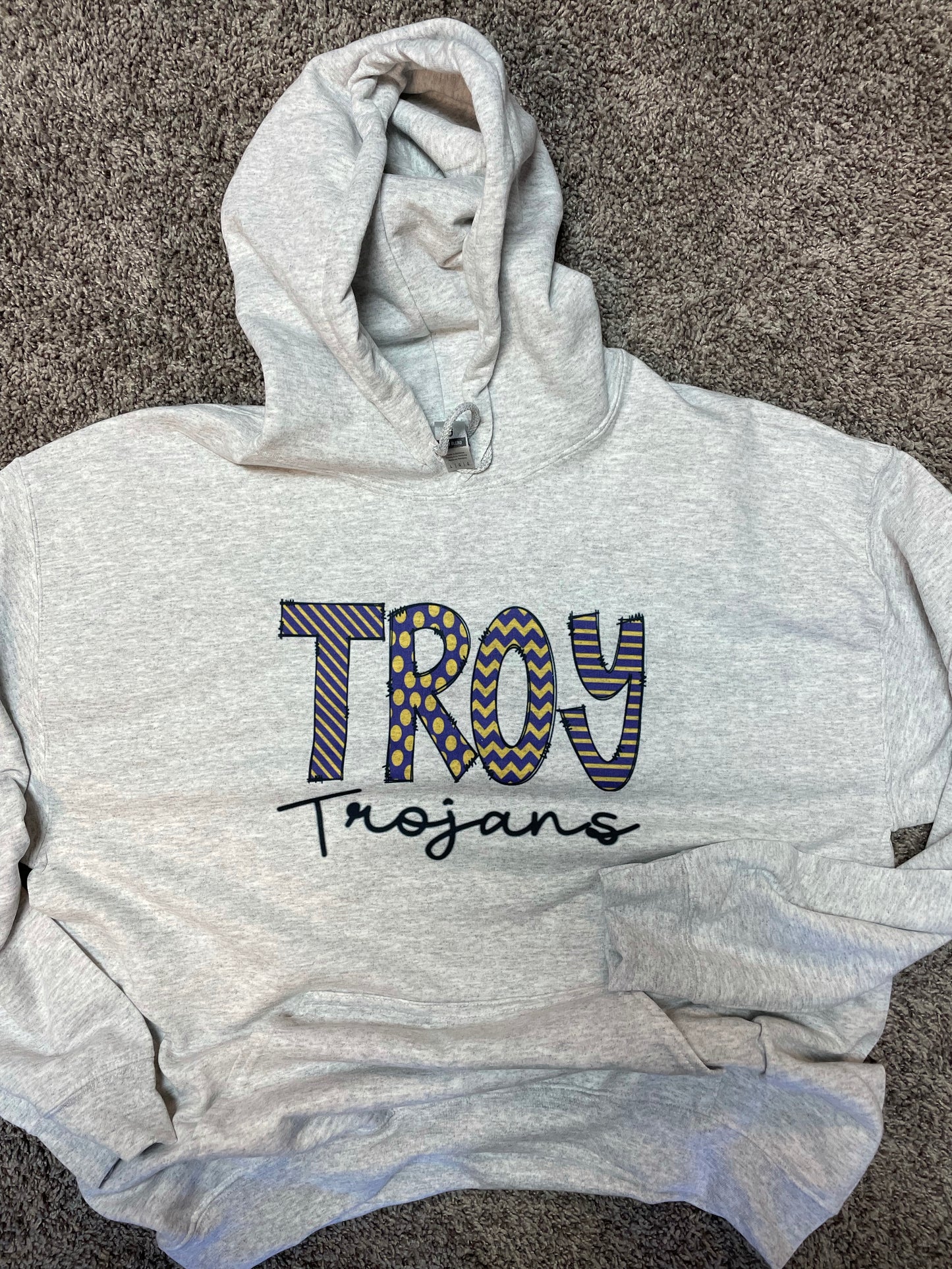 Troy Trojans Doodle Letters Teeshirt