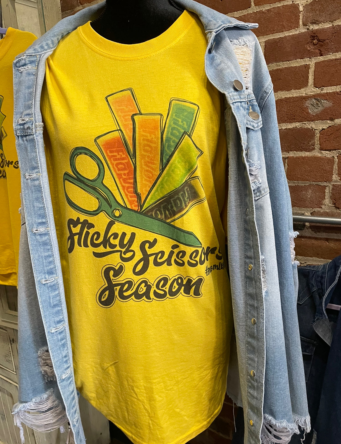 Sticky Scissors Season #Momlife Teeshirt