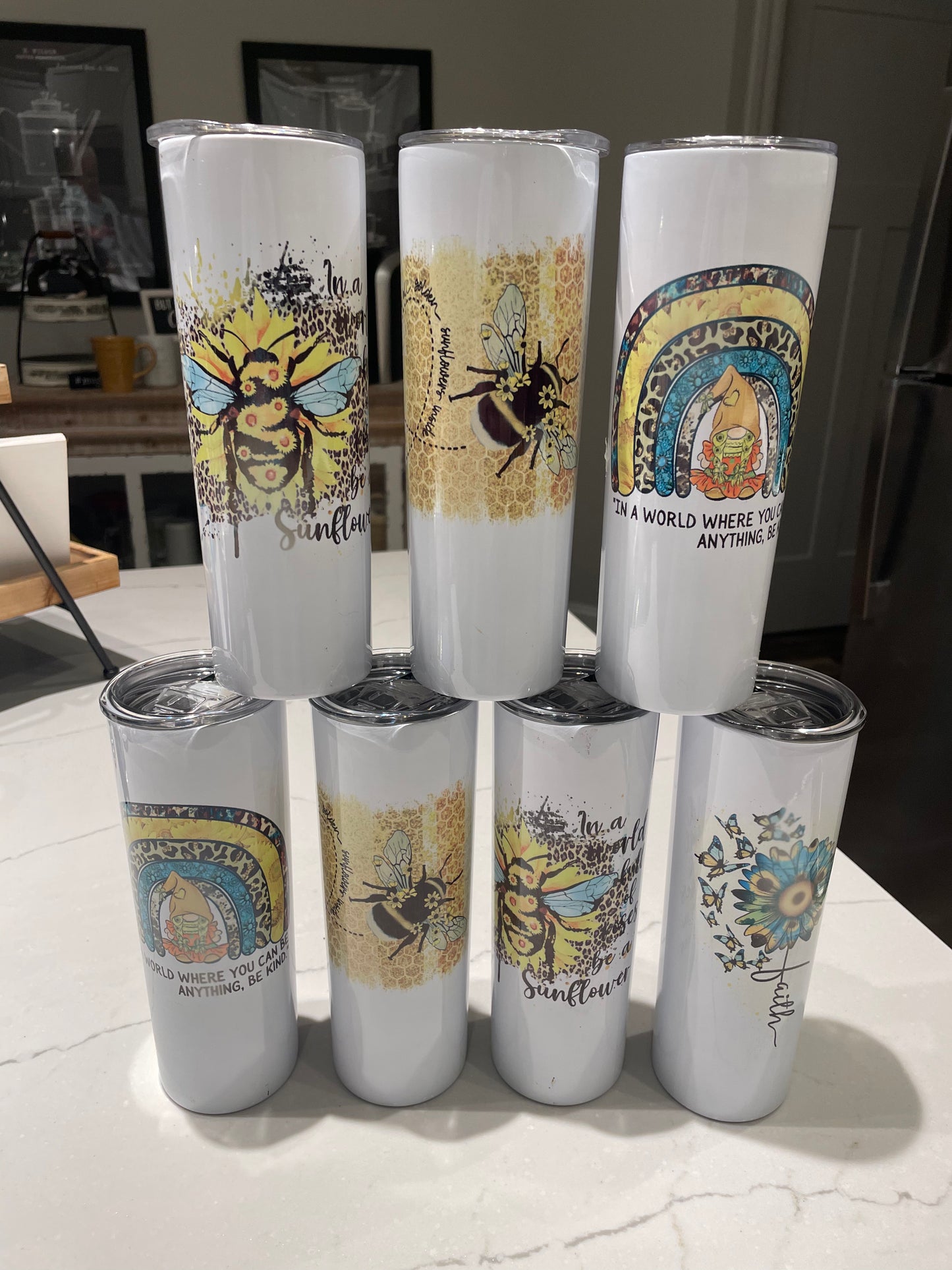 We’re all Golden Sunflowers Inside 20 Ounce Tumbler