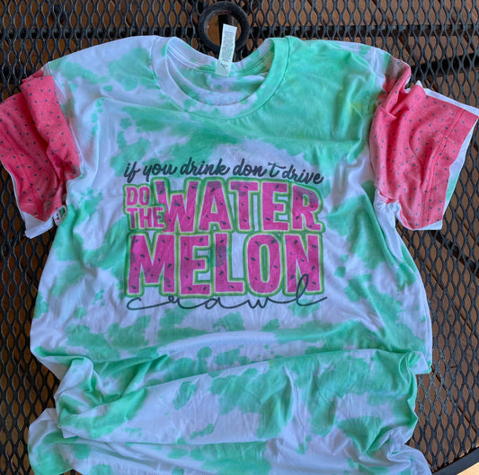 Watermelon Crawl Teeshirt- Crafted