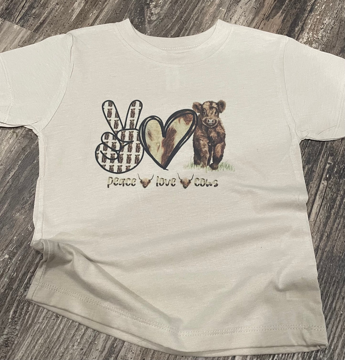 Peace Love & Cows Teeshirt