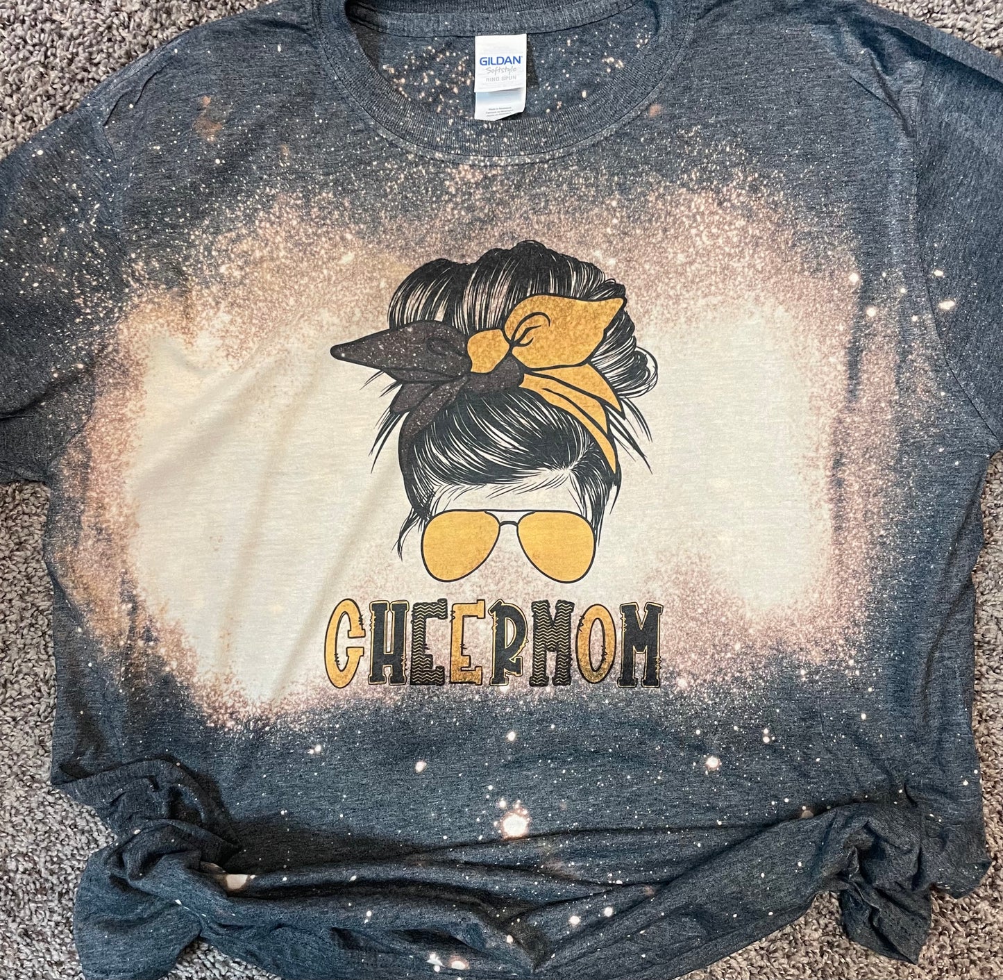 Cheer Mom (Black and Gold) Teeshirt
