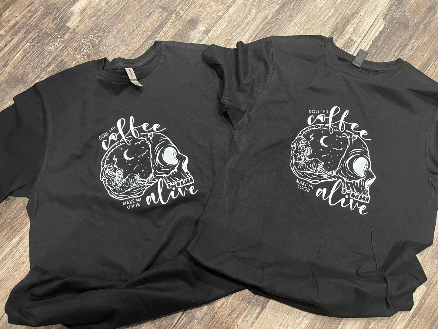 Does this Coffee Make me Look Alive Teeshirt