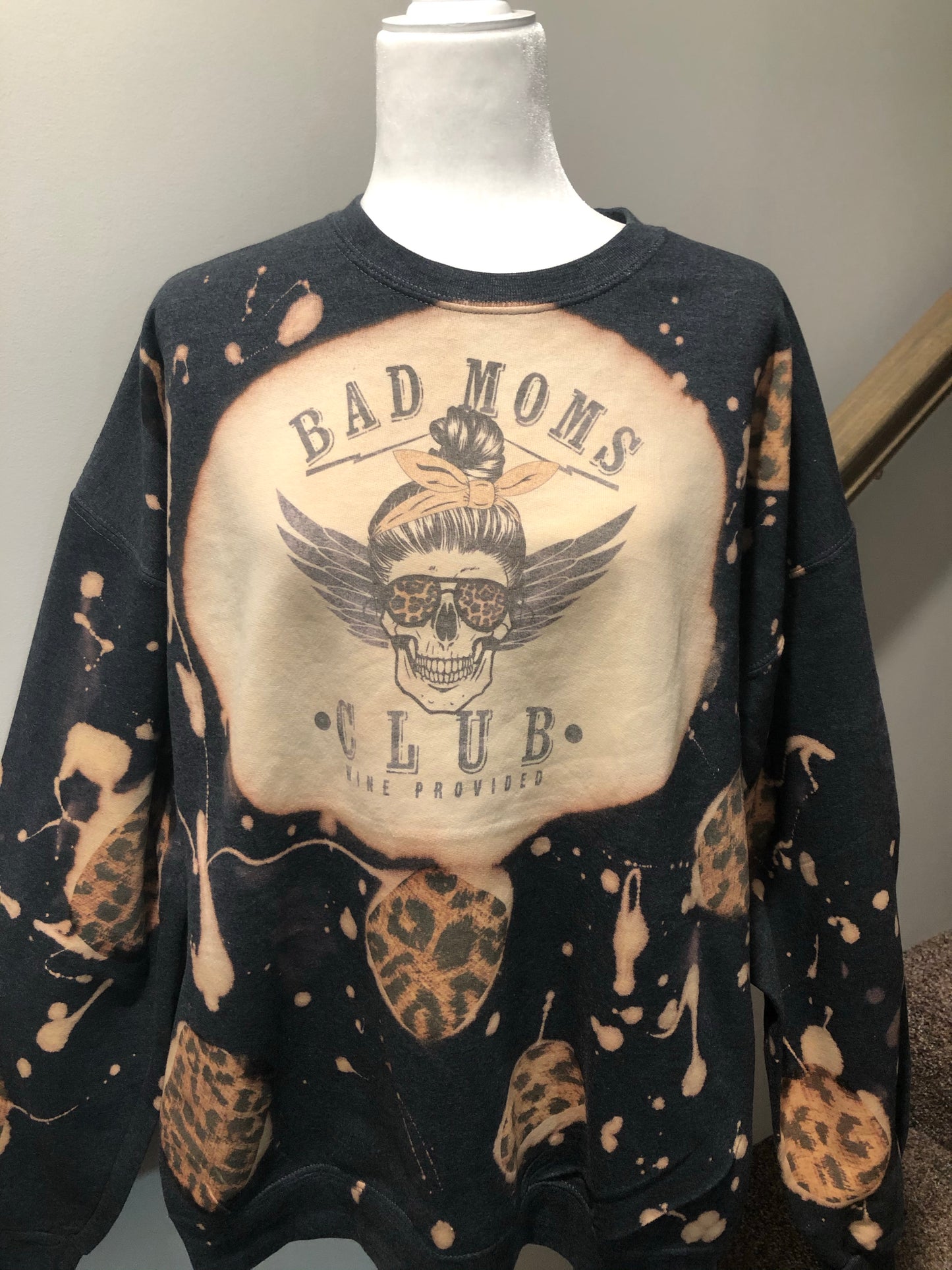 Bad Moms Cheetah Spot Bleached Sweatshirt