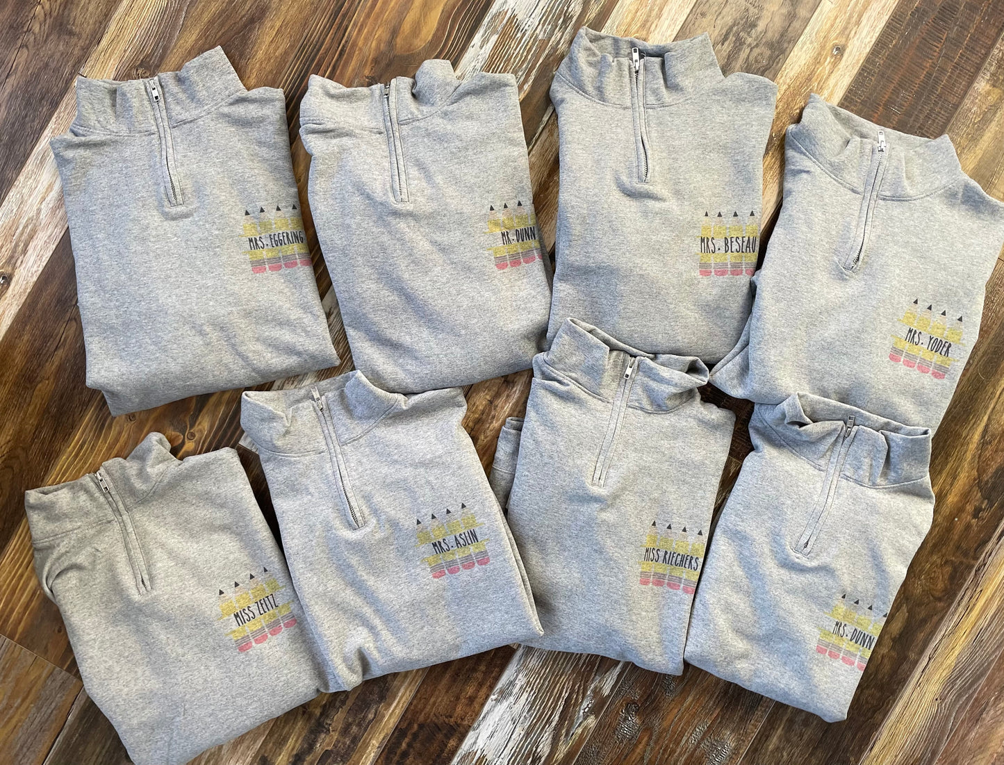 Custom 1/4 Zip Teacher Name Inspire Pullover