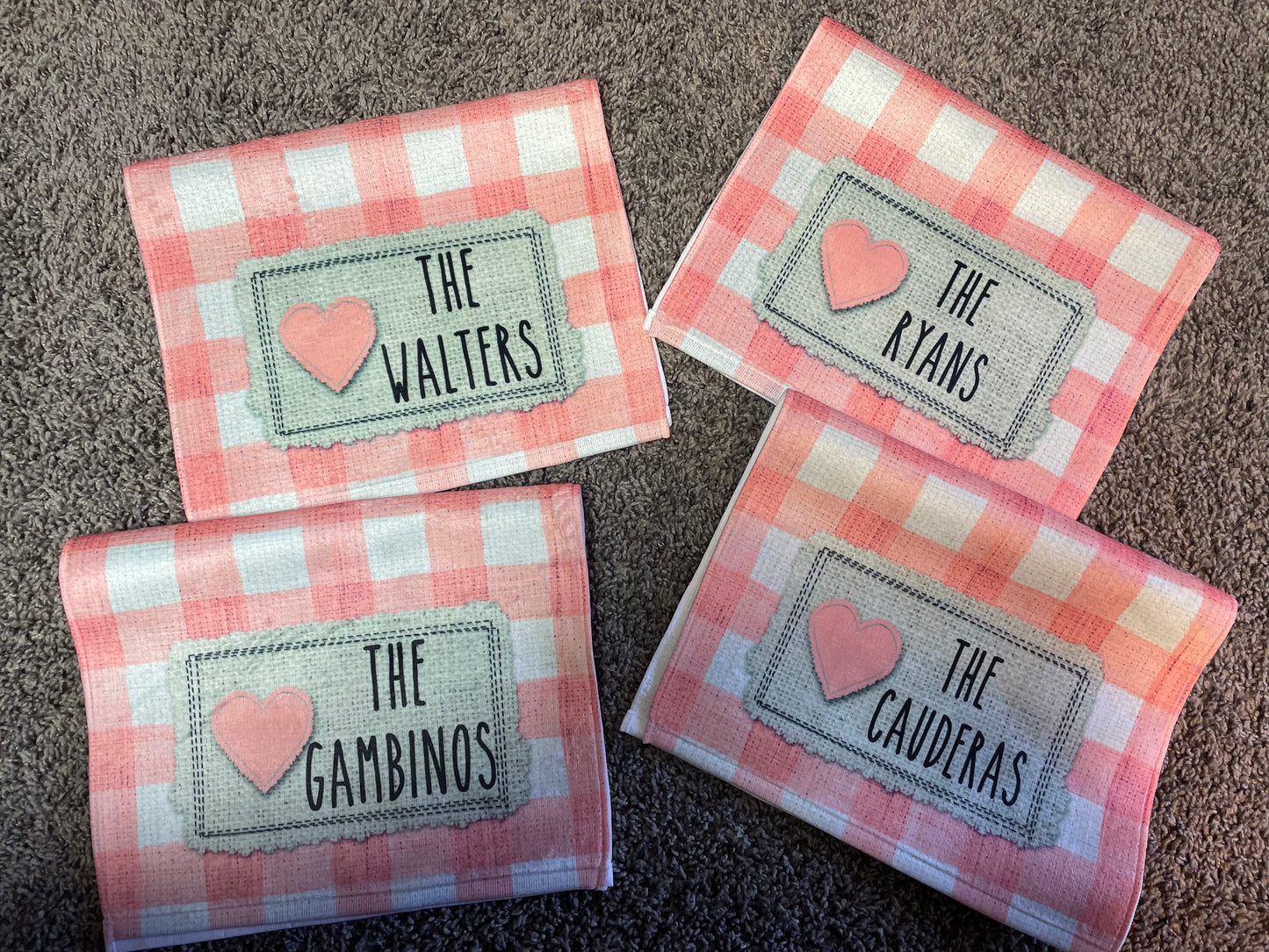 Pink Buffalo Plaid Towel