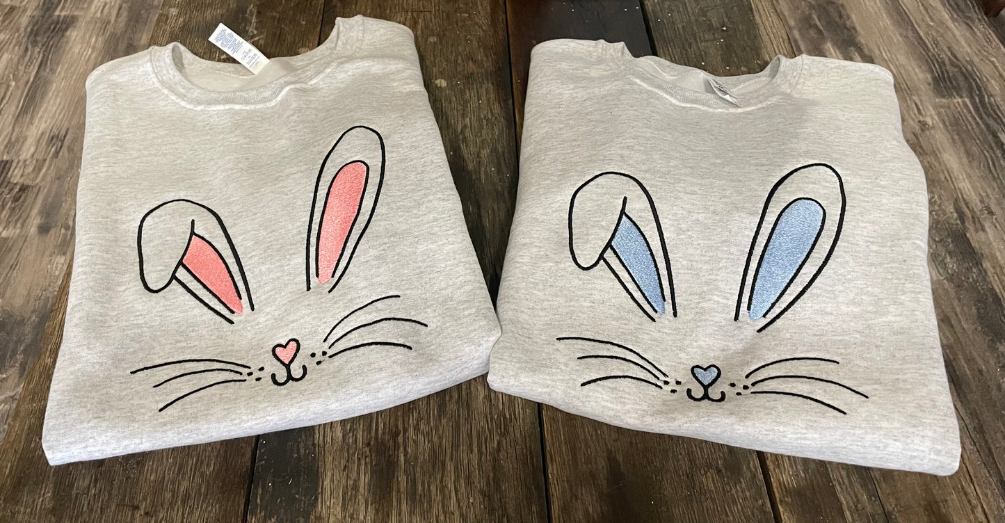 Embroidered Bunny Ear Sweatshirt