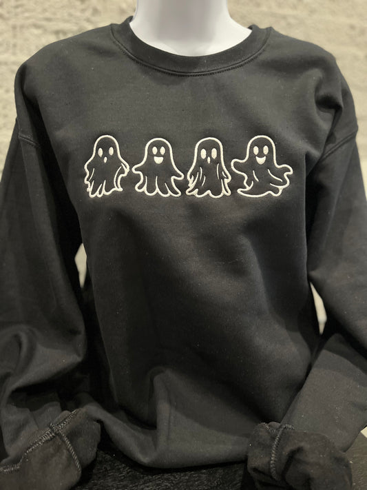 Embroidered Dancing Ghosts Sweatshirt