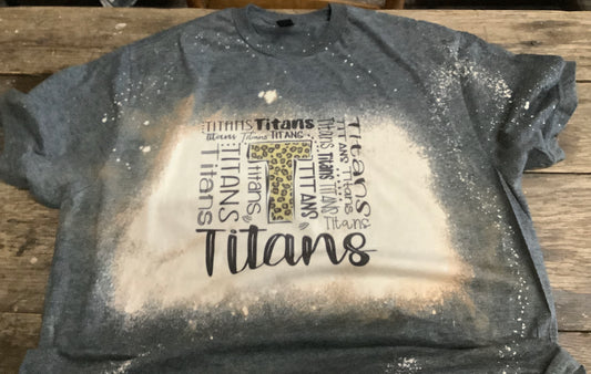 Troy South Titans Typography Bleached Teeshirt