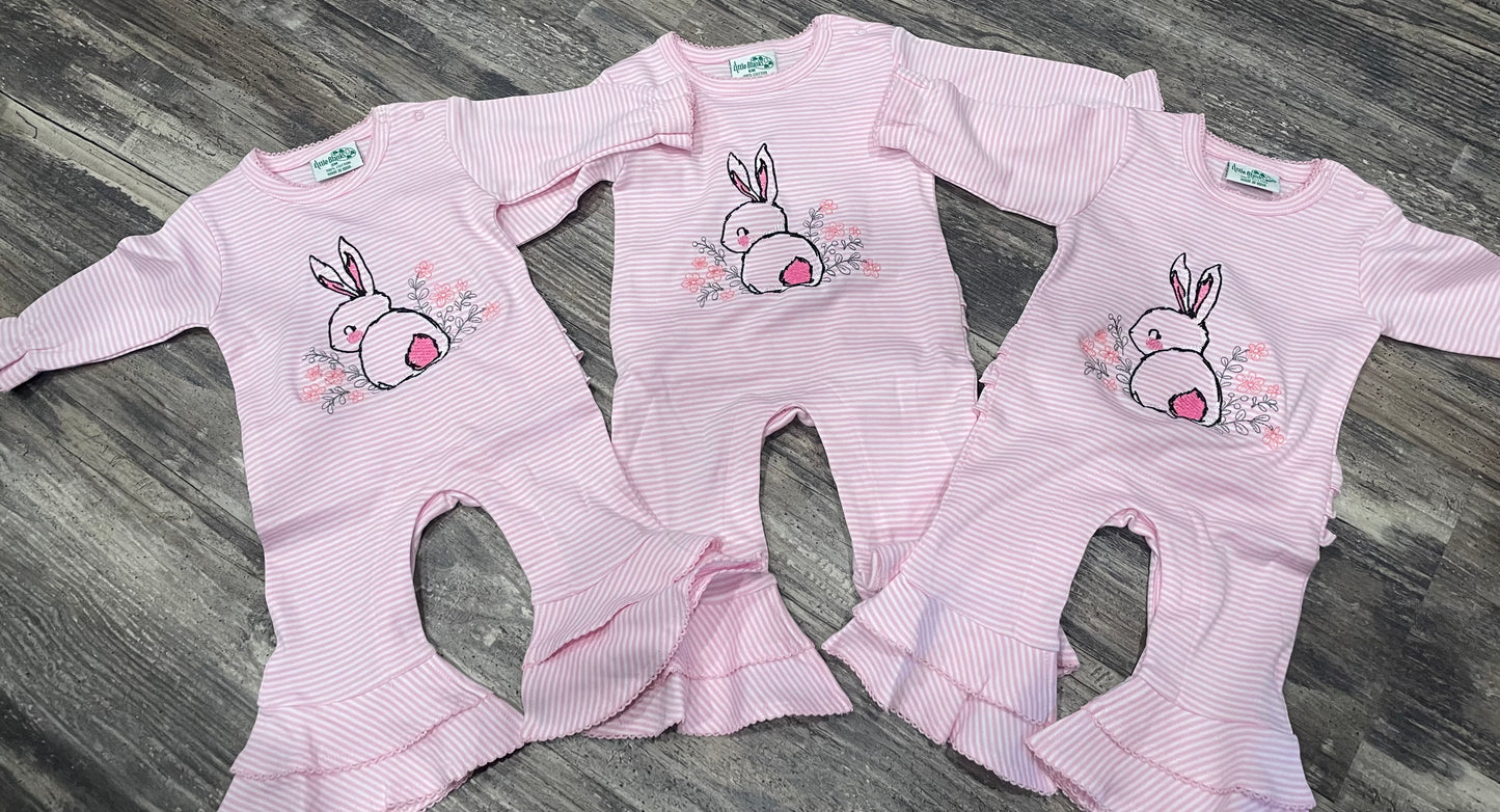 Embroidered Bunny Romper