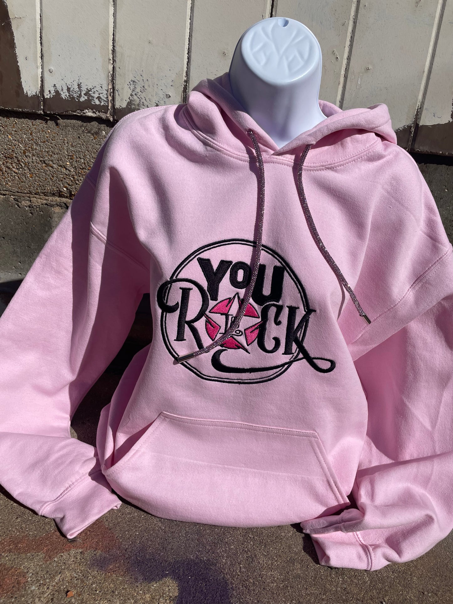 Little Black Book: Women in Business Emboidered Glitter Vinyl You Rock Hoodie