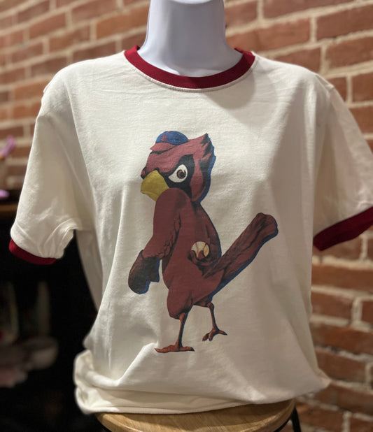 Cardinal Bird Ringer Teeshirt