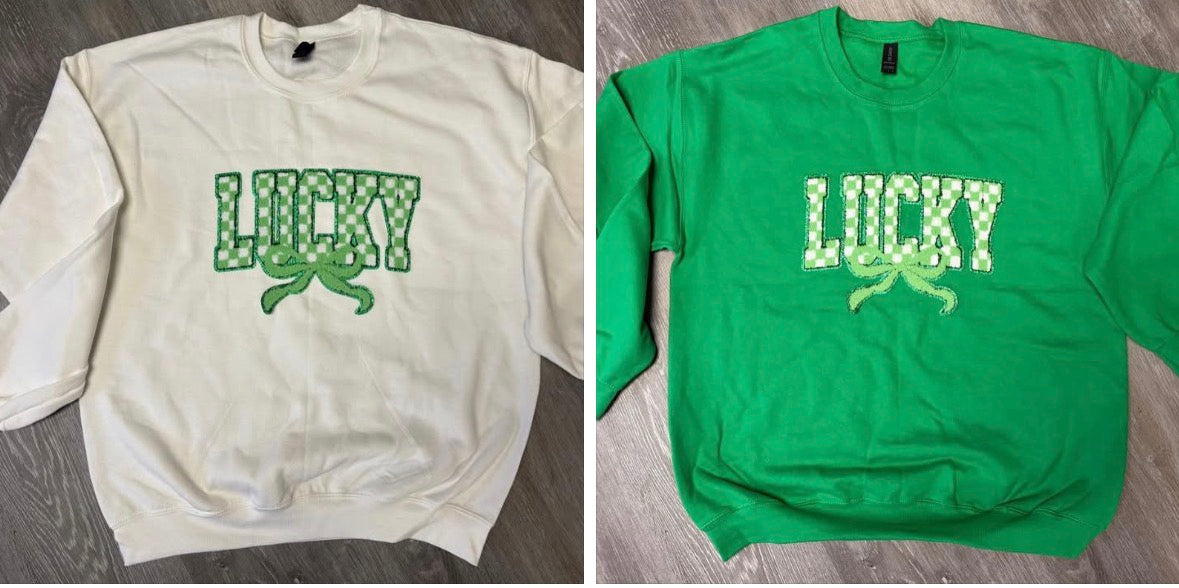 Lucky Chenile Patch Sweatshirt