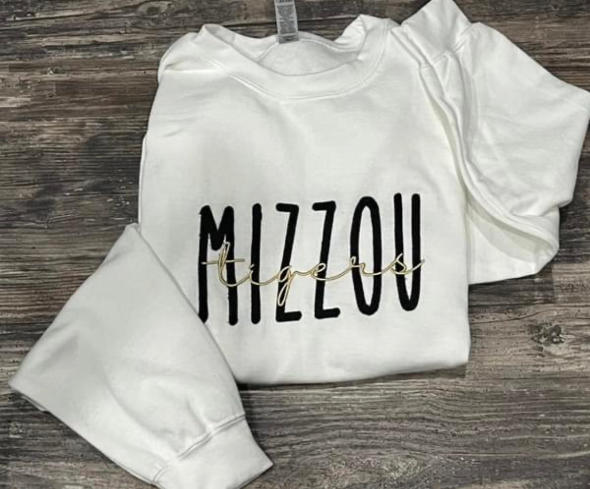 MIZZOU Tigers Embroidered Sweatshirt
