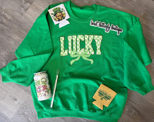 Lucky Chenile Patch Sweatshirt