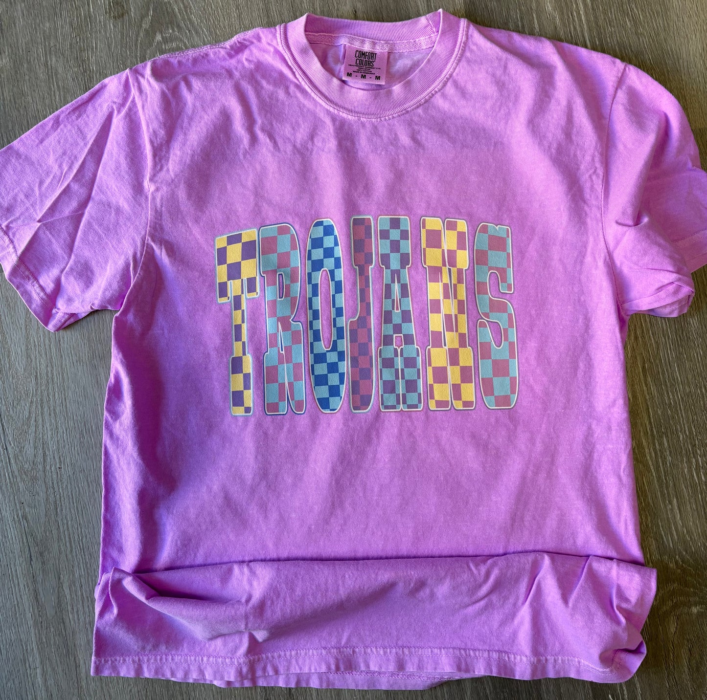 Retro Checkered Trojans Shirt