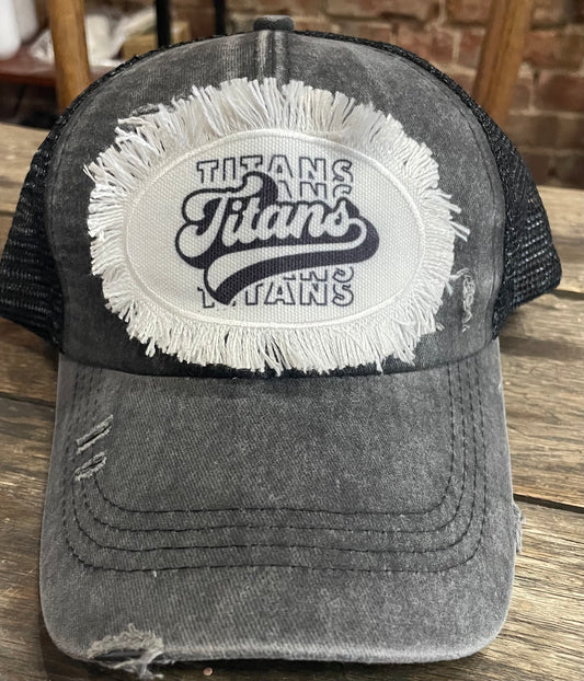 Troy South Titans Black Ponytail Patch Hat