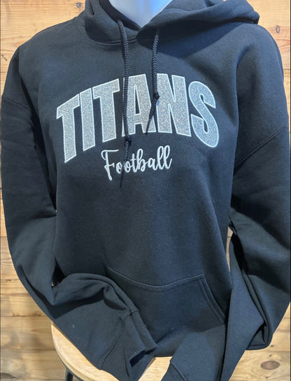 Mascot and Sport/Activity Glitter Appliqué Hoodie