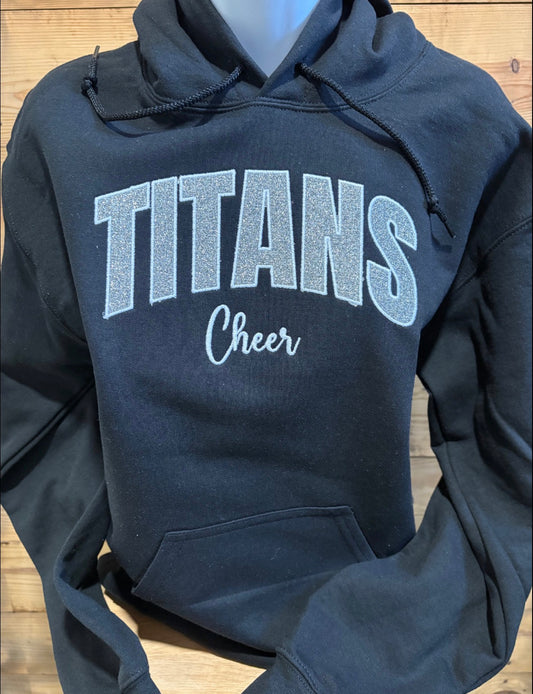 Mascot and Sport/Activity Glitter Appliqué Hoodie