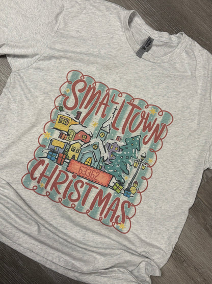 Small Town Christmas Postage Stamp Shirt