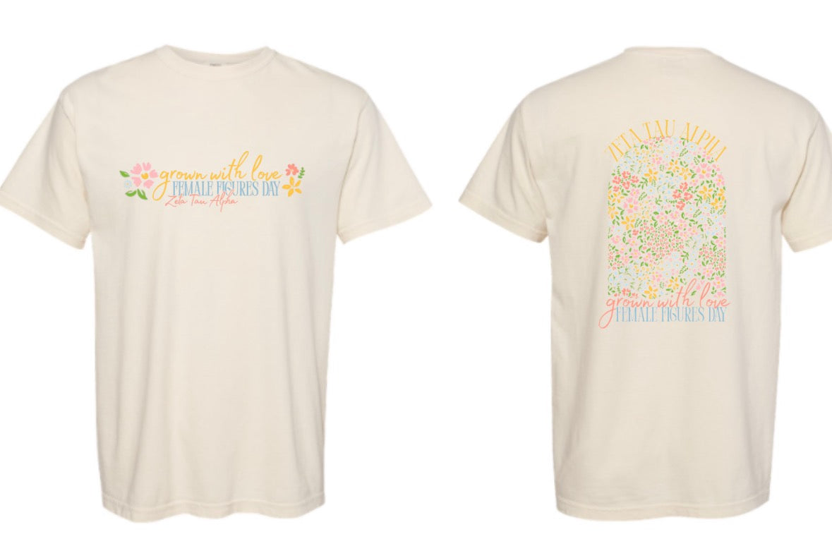Grown with Love Female Figures Day Zeta Tau Alpha Teeshirt