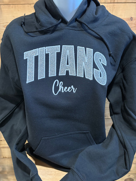 Titans Cheer Glitter Appliqué Embroidered Hoodie