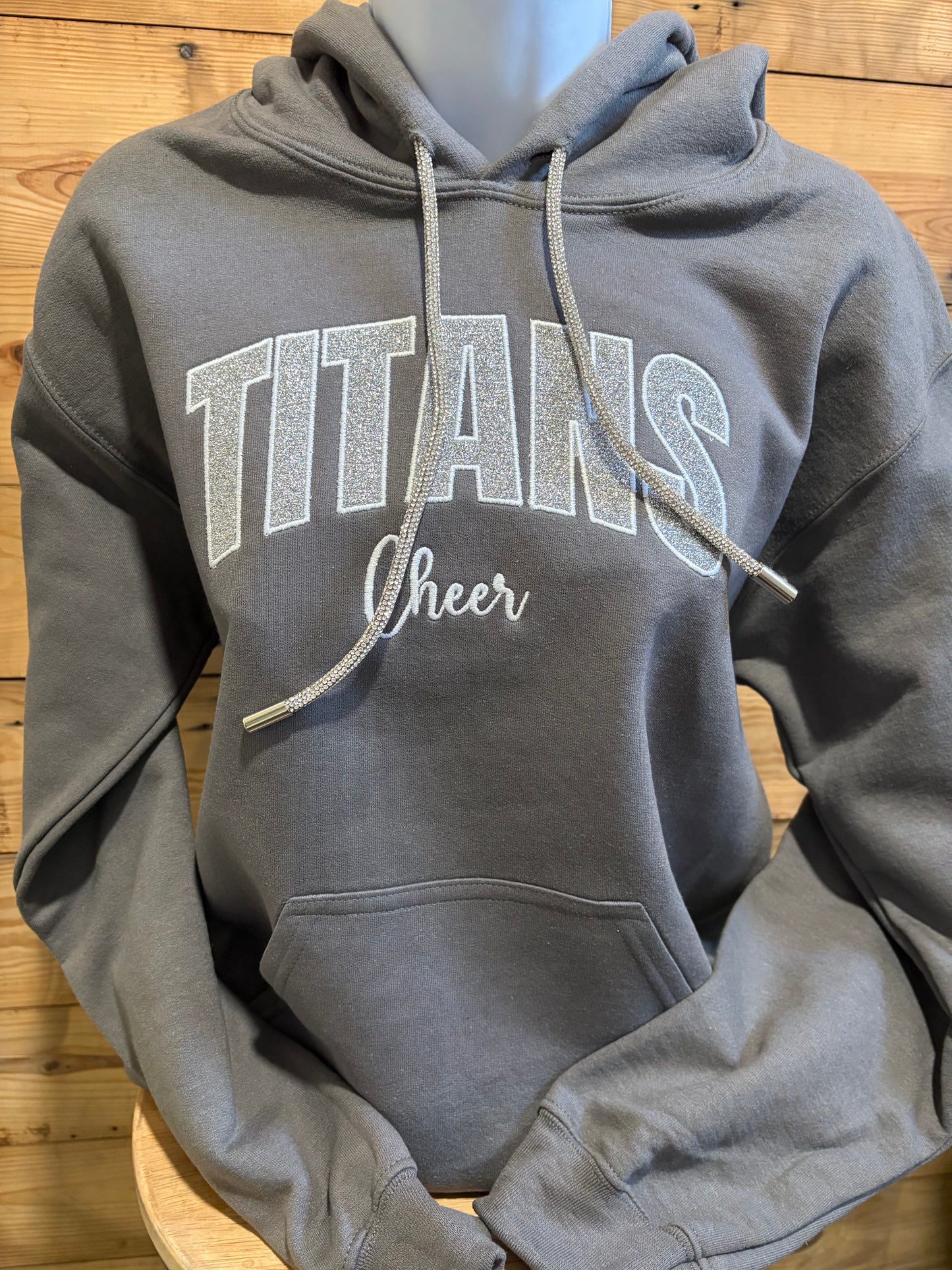 Titans Basketball Glitter Appliqué Embroidered Hoodie