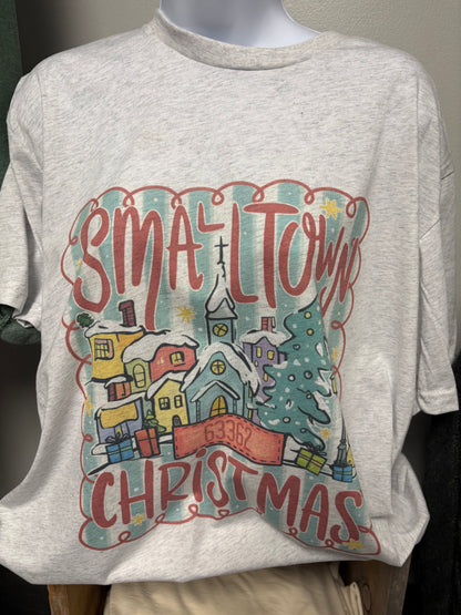 Small Town Christmas Postage Stamp Shirt
