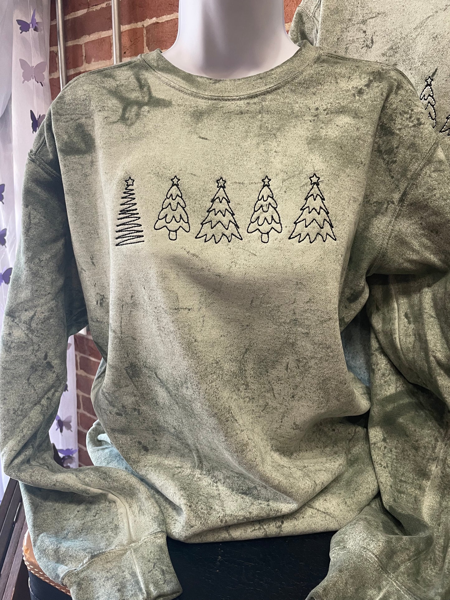 Embroidered Trees Sweatshirt