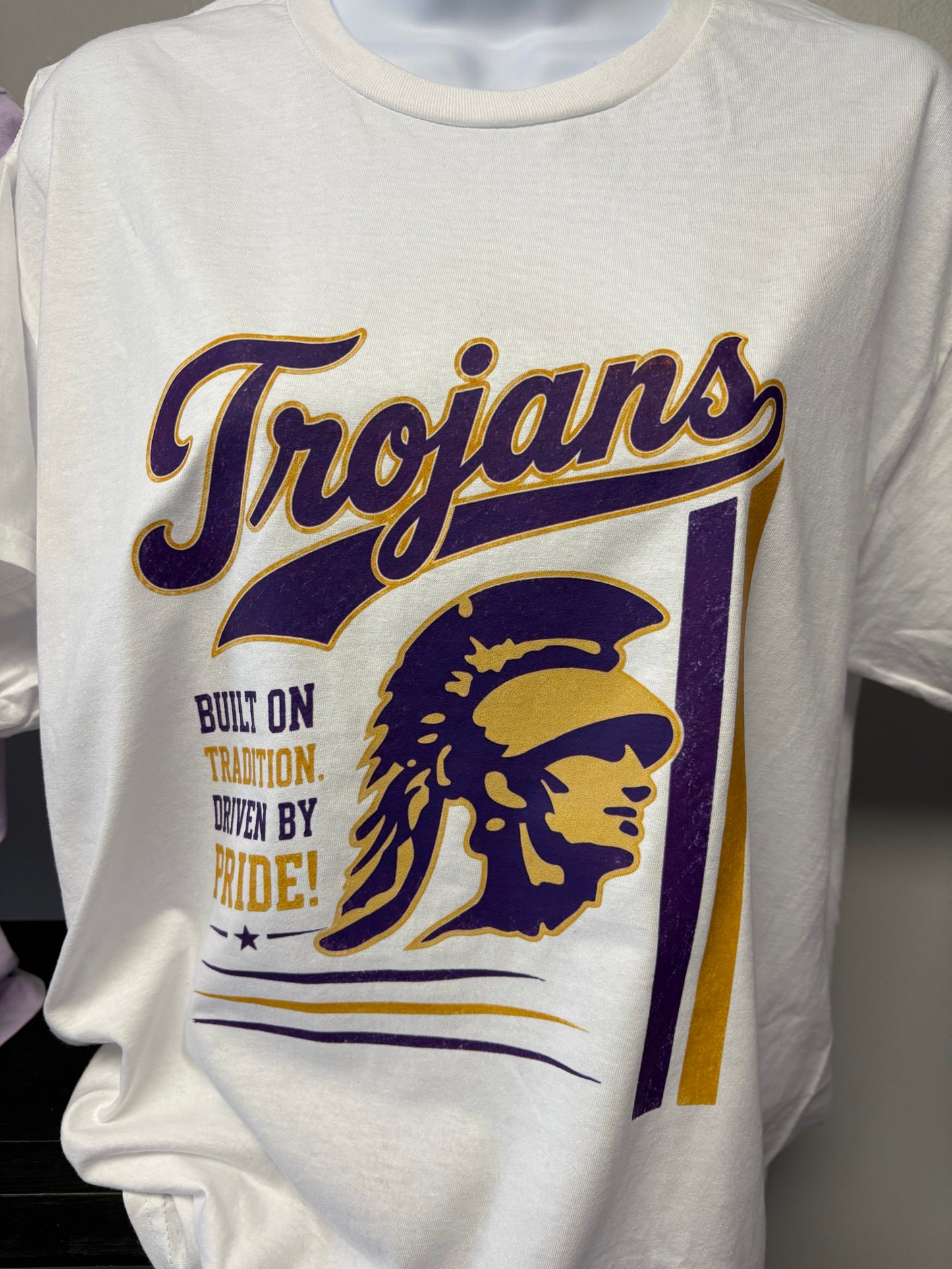 Trojans Distressed Built on Tradition Driven by Pride Shirt