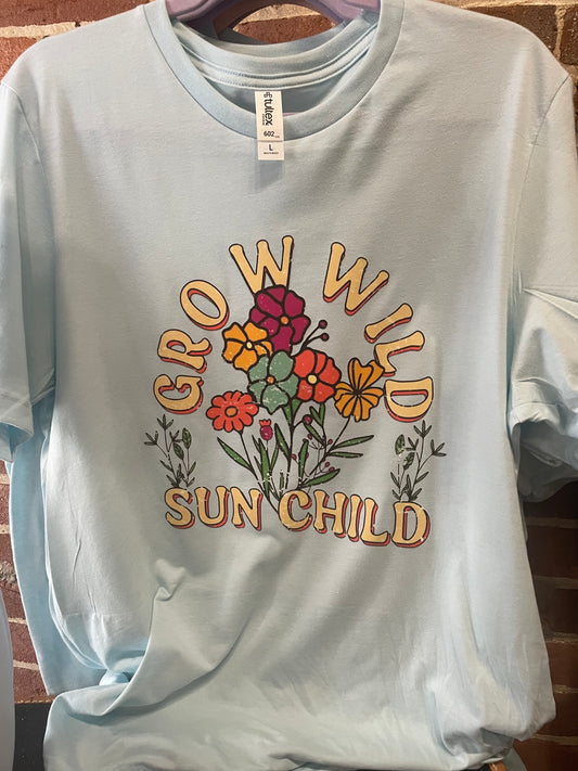 Grow Wild Sun Child Teeshirt