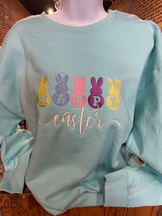 Happy Easter Embroidered Sweatshirt