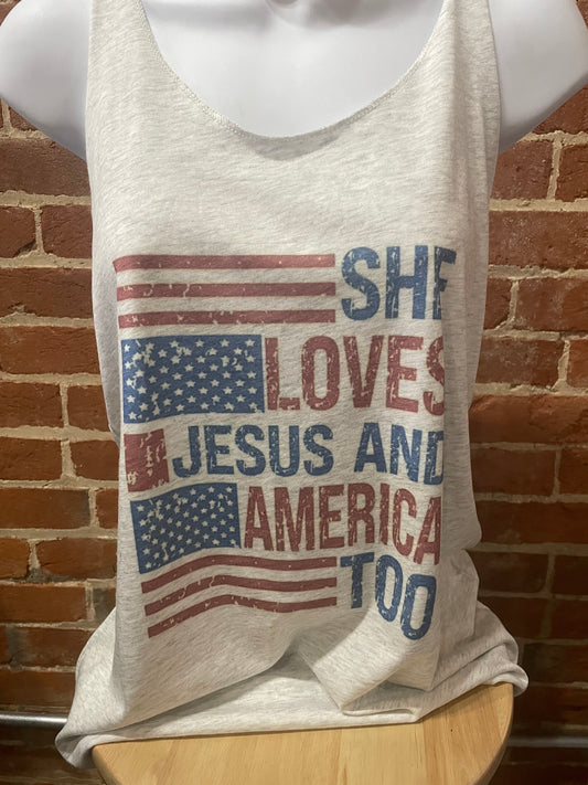 She Loves Jesus and America Too Shirt