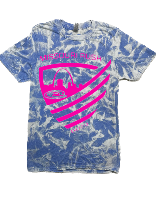 MO RUSH SCRUNCHED BLEACHED TSHIRT WITH NUMBER ON BACK