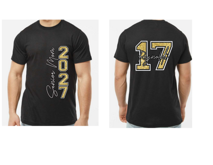 Senior Mom 2027 Personalized Glitter Shirt