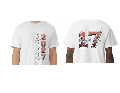 Senior Mom 2027 Personalized Pigskin Shirt