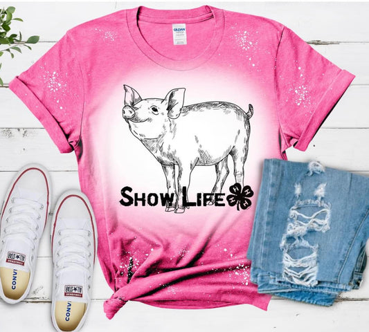 Show Life Pig Bleached Fair Shirt